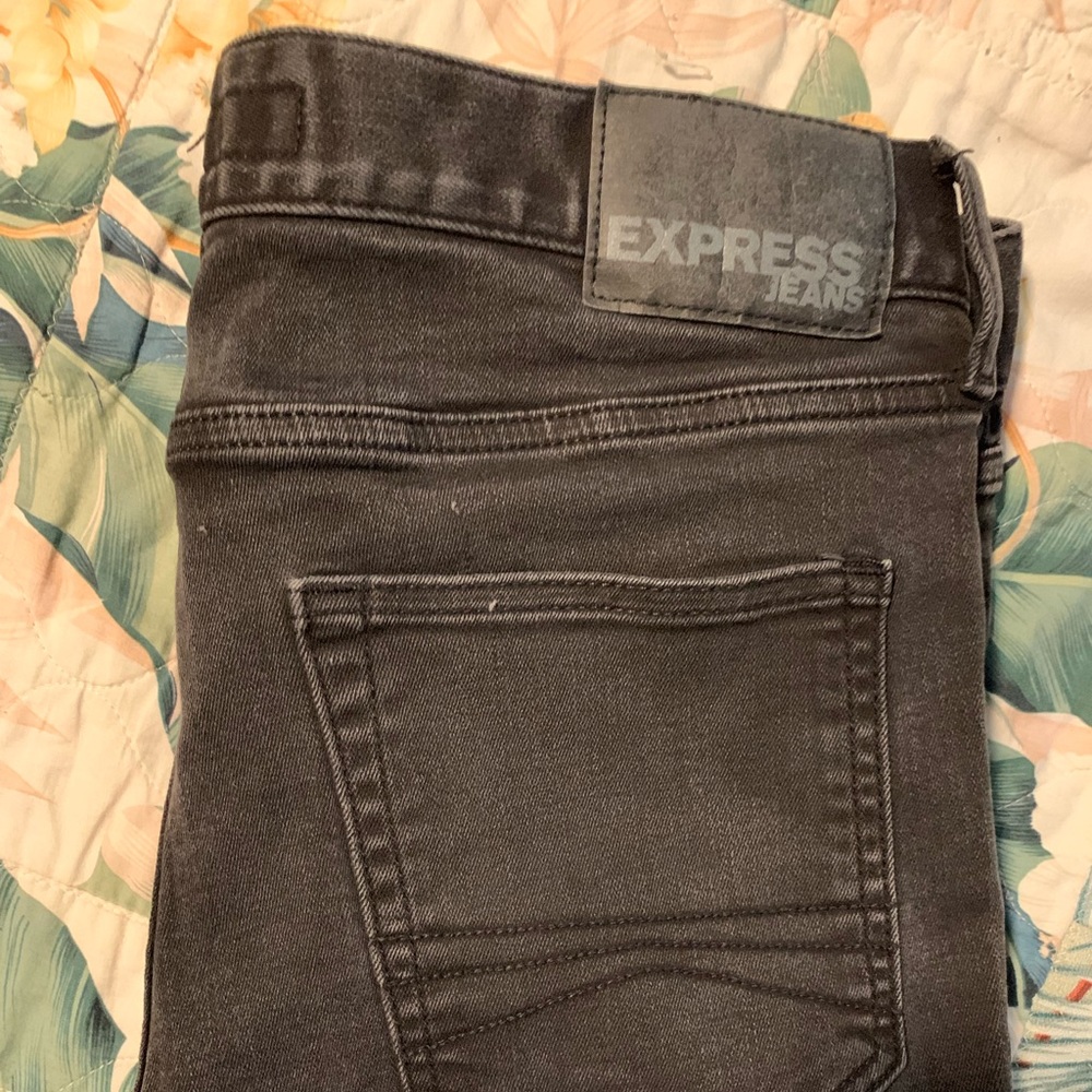 Men’s Express black distressed jeans